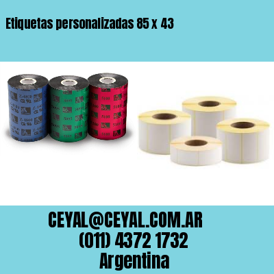 Etiquetas personalizadas 85 x 43
