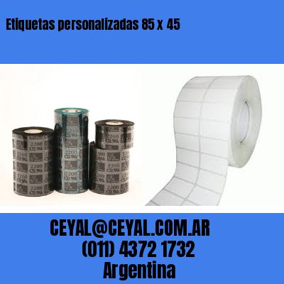 Etiquetas personalizadas 85 x 45
