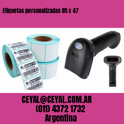 Etiquetas personalizadas 85 x 47