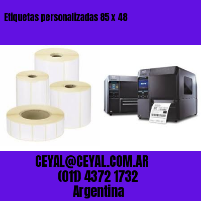 Etiquetas personalizadas 85 x 48