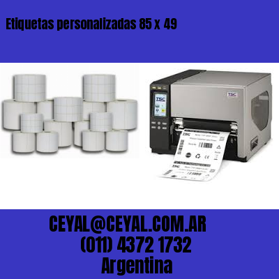 Etiquetas personalizadas 85 x 49