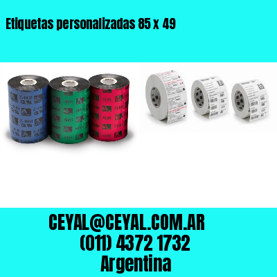 Etiquetas personalizadas 85 x 49