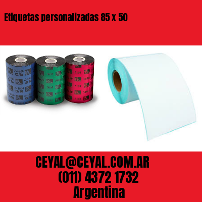 Etiquetas personalizadas 85 x 50