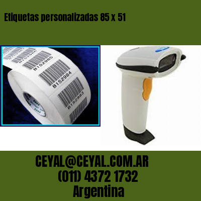 Etiquetas personalizadas 85 x 51