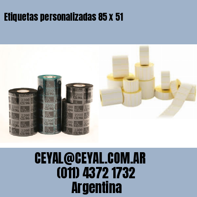 Etiquetas personalizadas 85 x 51