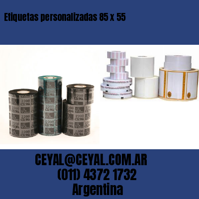 Etiquetas personalizadas 85 x 55