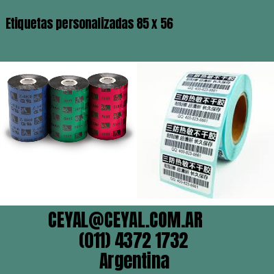 Etiquetas personalizadas 85 x 56
