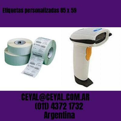 Etiquetas personalizadas 85 x 59
