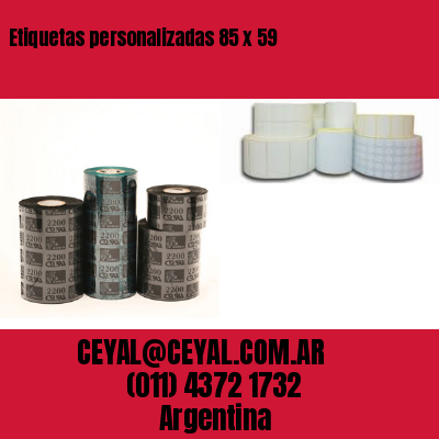 Etiquetas personalizadas 85 x 59
