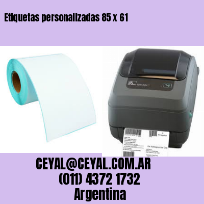 Etiquetas personalizadas 85 x 61