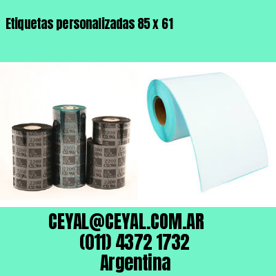 Etiquetas personalizadas 85 x 61