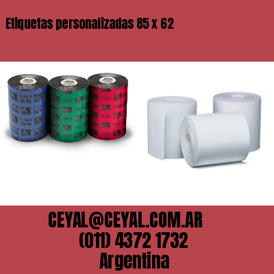 Etiquetas personalizadas 85 x 62