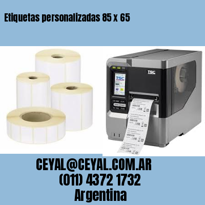 Etiquetas personalizadas 85 x 65