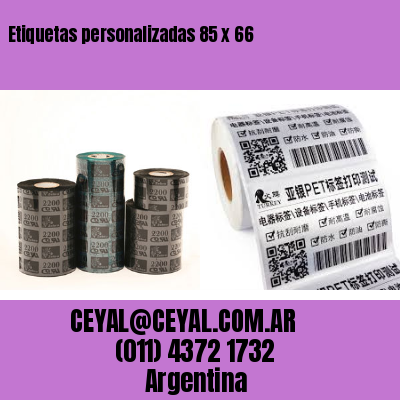 Etiquetas personalizadas 85 x 66