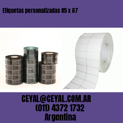 Etiquetas personalizadas 85 x 67