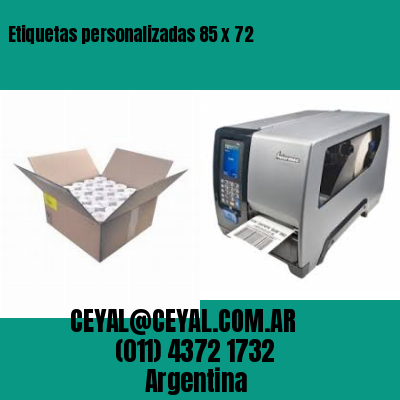 Etiquetas personalizadas 85 x 72