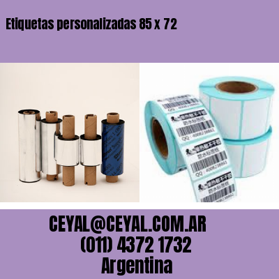 Etiquetas personalizadas 85 x 72