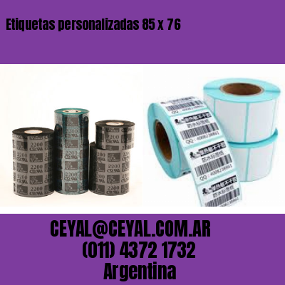 Etiquetas personalizadas 85 x 76
