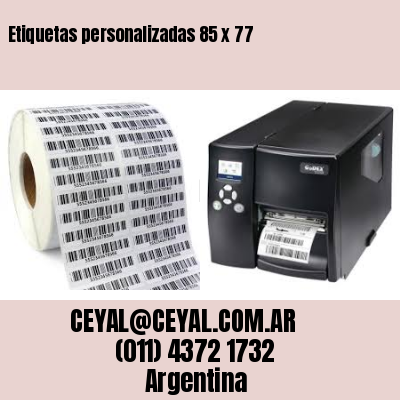Etiquetas personalizadas 85 x 77