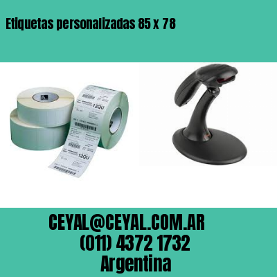 Etiquetas personalizadas 85 x 78