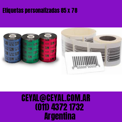 Etiquetas personalizadas 85 x 78