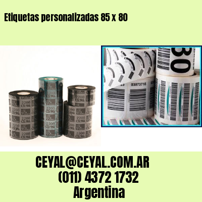 Etiquetas personalizadas 85 x 80