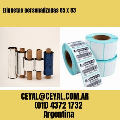 Etiquetas personalizadas 85 x 83