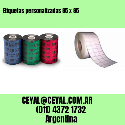 Etiquetas personalizadas 85 x 85