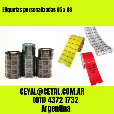 Etiquetas personalizadas 85 x 86