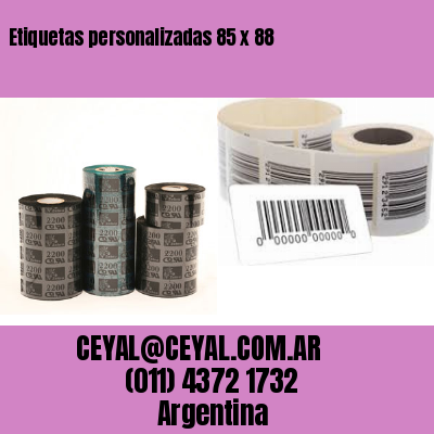 Etiquetas personalizadas 85 x 88