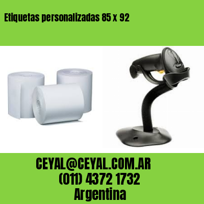 Etiquetas personalizadas 85 x 92