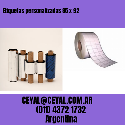 Etiquetas personalizadas 85 x 92