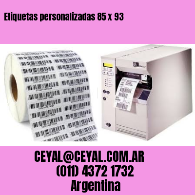 Etiquetas personalizadas 85 x 93