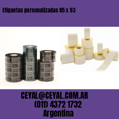 Etiquetas personalizadas 85 x 93