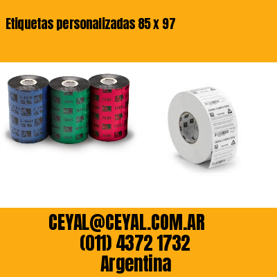 Etiquetas personalizadas 85 x 97