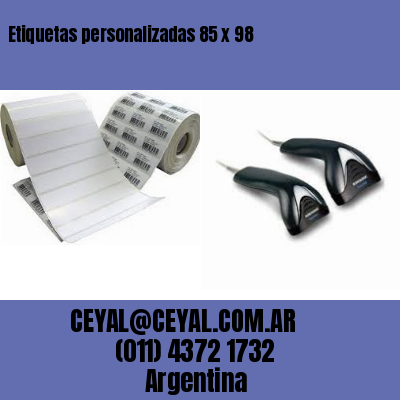 Etiquetas personalizadas 85 x 98
