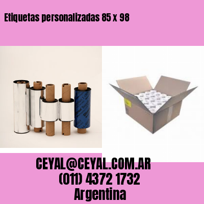 Etiquetas personalizadas 85 x 98