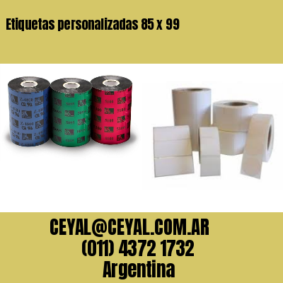 Etiquetas personalizadas 85 x 99
