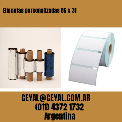 Etiquetas personalizadas 86 x 31