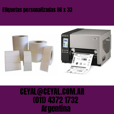 Etiquetas personalizadas 86 x 33