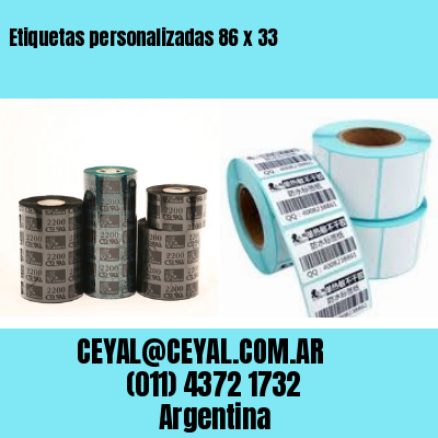 Etiquetas personalizadas 86 x 33