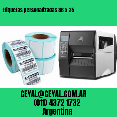 Etiquetas personalizadas 86 x 35