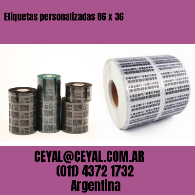Etiquetas personalizadas 86 x 36