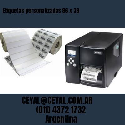 Etiquetas personalizadas 86 x 39