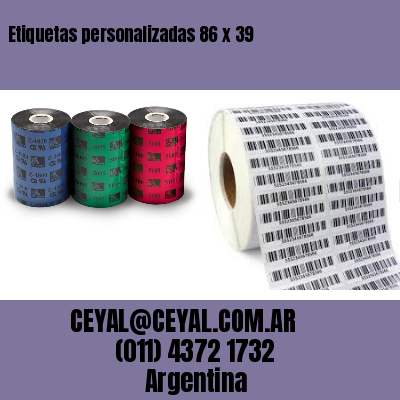 Etiquetas personalizadas 86 x 39