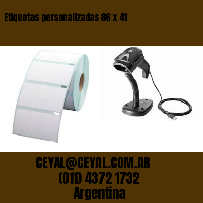 Etiquetas personalizadas 86 x 41