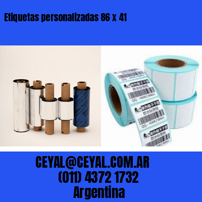 Etiquetas personalizadas 86 x 41