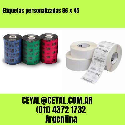 Etiquetas personalizadas 86 x 45