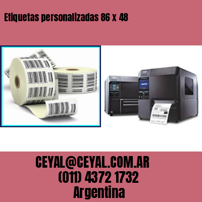 Etiquetas personalizadas 86 x 48