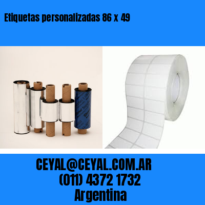 Etiquetas personalizadas 86 x 49